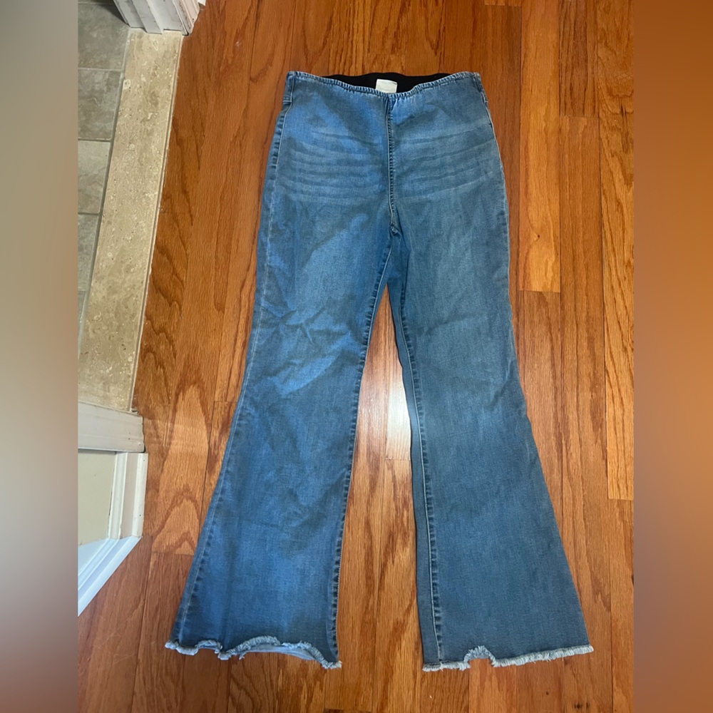 Knox Rose, Size 12, elastic waist flare jeans